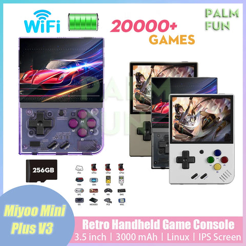 Console di gioco portatile retrò Miyoo Mini Plus V3 Schermo IPS HD da 3,5 pollici 