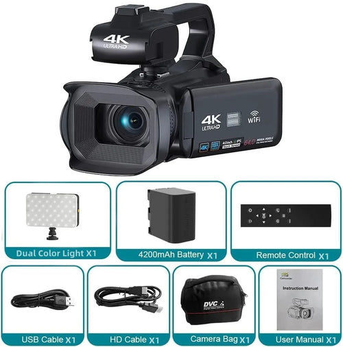 64MP Digital Video Camera 4K 60FPS Photography Youtube Vlog Camcorder