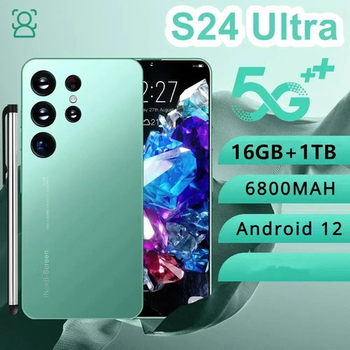 2024 New S24 Ultra Mobile Phones 6.8 HD Screen SmartPhone 16G+1T 5G