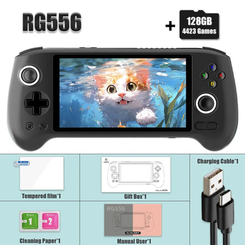 ANBERNIC RG556 Handheld Game Console 5.48-inch AMOLED Screen Android