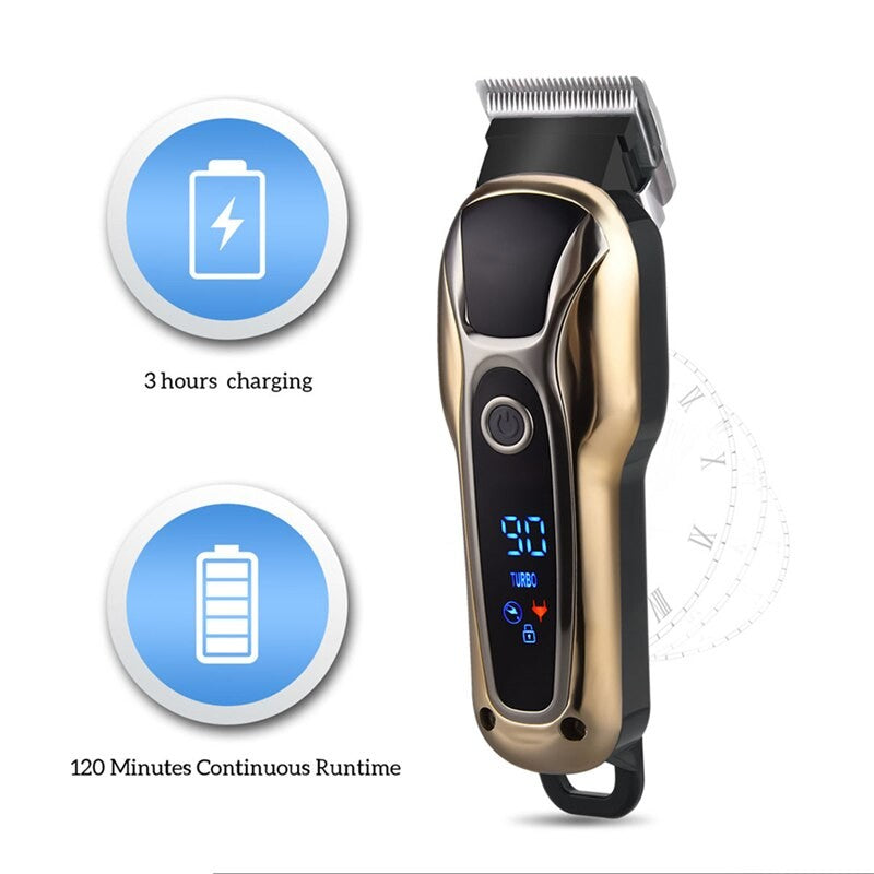 Electric Hair Clipper USB Rechargeable Professional Hair Barber for