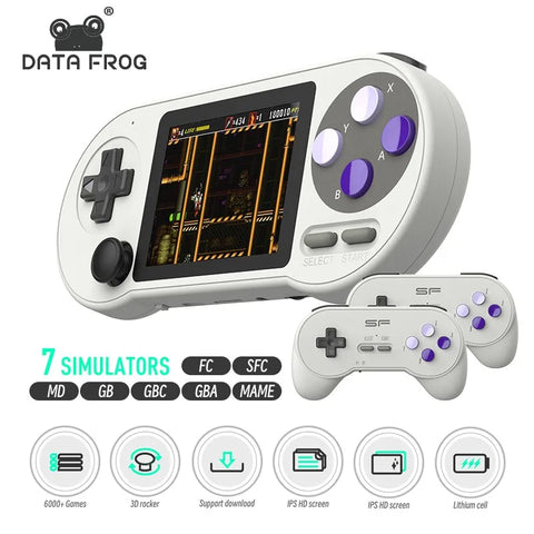 DATA FROG SF2000 Console di gioco portatile portatile Gioco retrò IPS da 3 pollici 