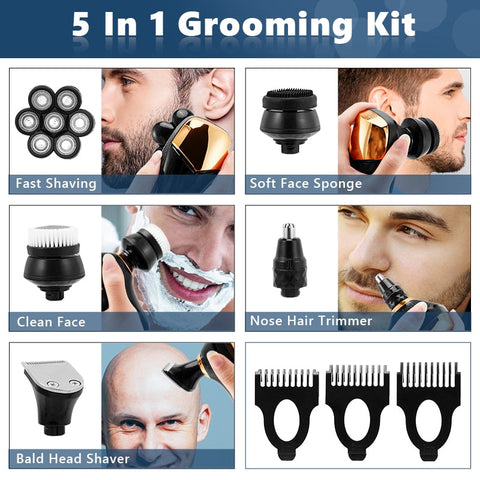 5In1 7D Electric Shaver Razor For Men's Trimmer