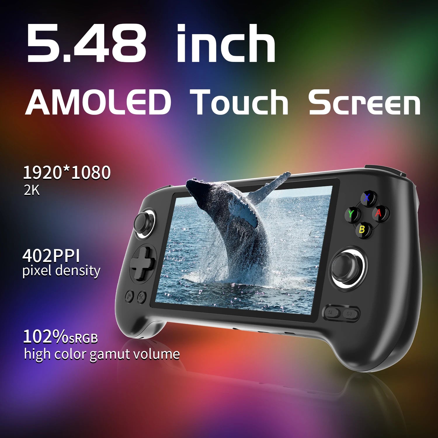 ANBERNIC RG556 Handheld Game Console 5.48-inch AMOLED Screen Android