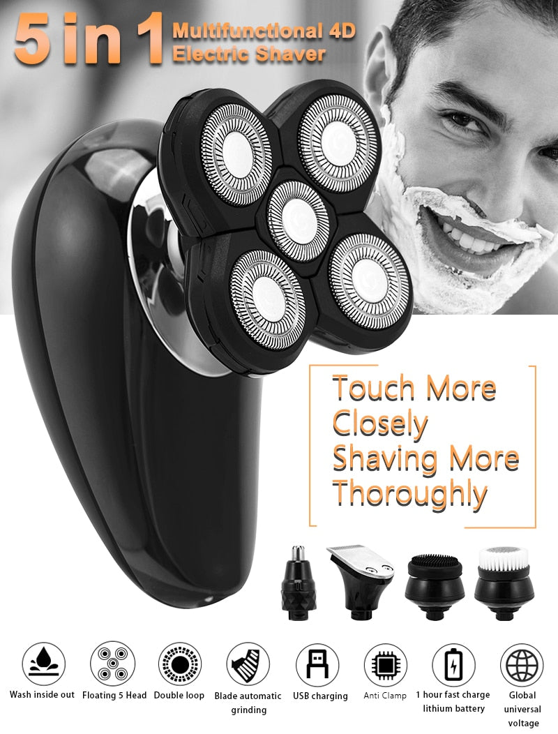 Electric Razor for Men Bald Head Shaver LED Display