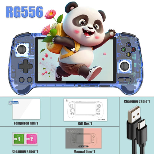 ANBERNIC RG556 Handheld Game Console 5.48-inch AMOLED Screen Android