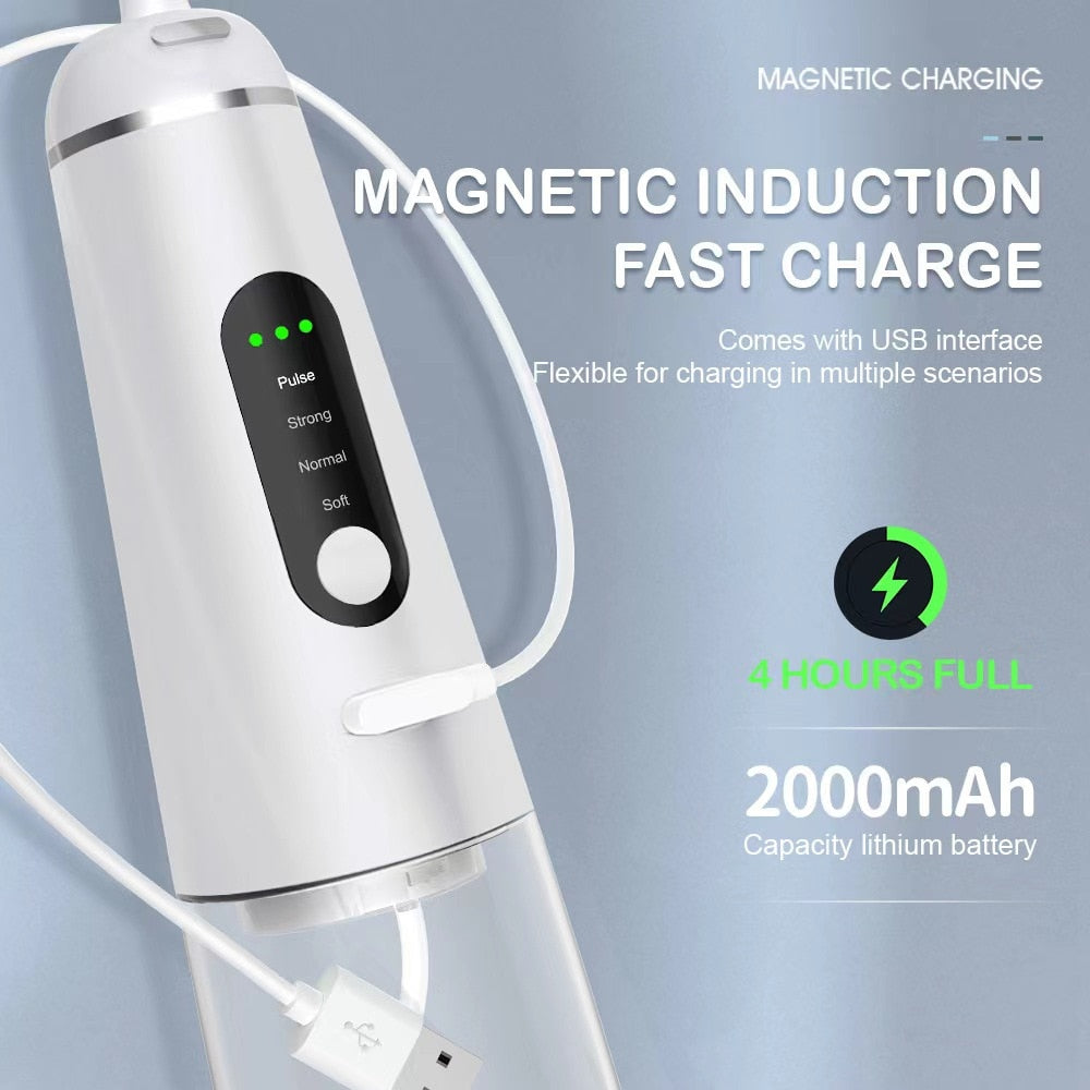 350ML Portable Electric Oral Irrigator Dental Water Flosser USB