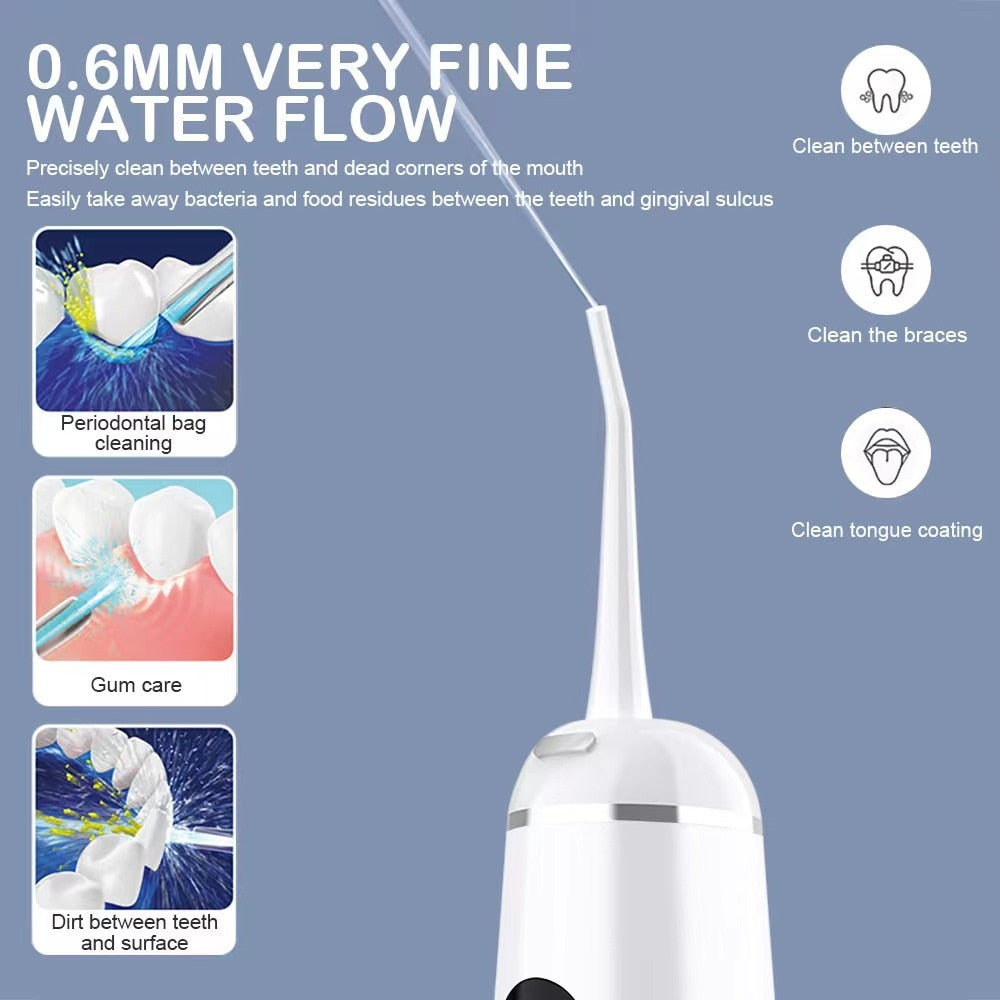 350ML Portable Electric Oral Irrigator Dental Water Flosser USB