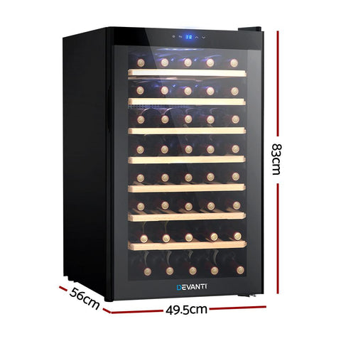 Devanti Wine Cooler Compressor Fridge Chiller Storage Cellar 51 Bottle