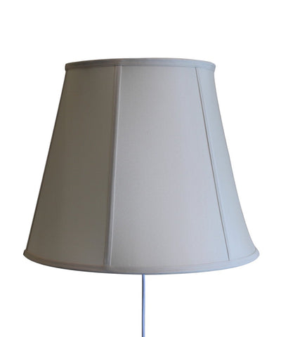 17"W Floating Shade Plug-In Wall Light Eggshell Fabric