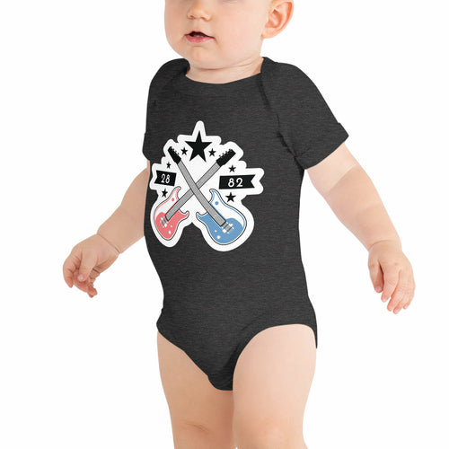 2882Junior™ Pre-Punk-Prep Electric Guitar Baby Short Sleeve One Piece