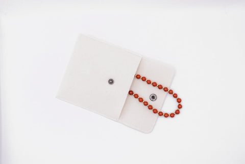 CIRCÉ | Collier en Jaspe rouge et plaqué Or 18 et 24 carats