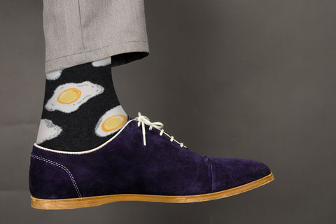 Cozy Designer Trending  Food Socks - Eggs - for Men and Women