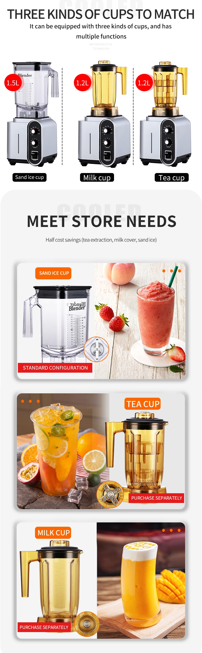 10 Speeds Commercial Teapresso Machine Smoothie Blender