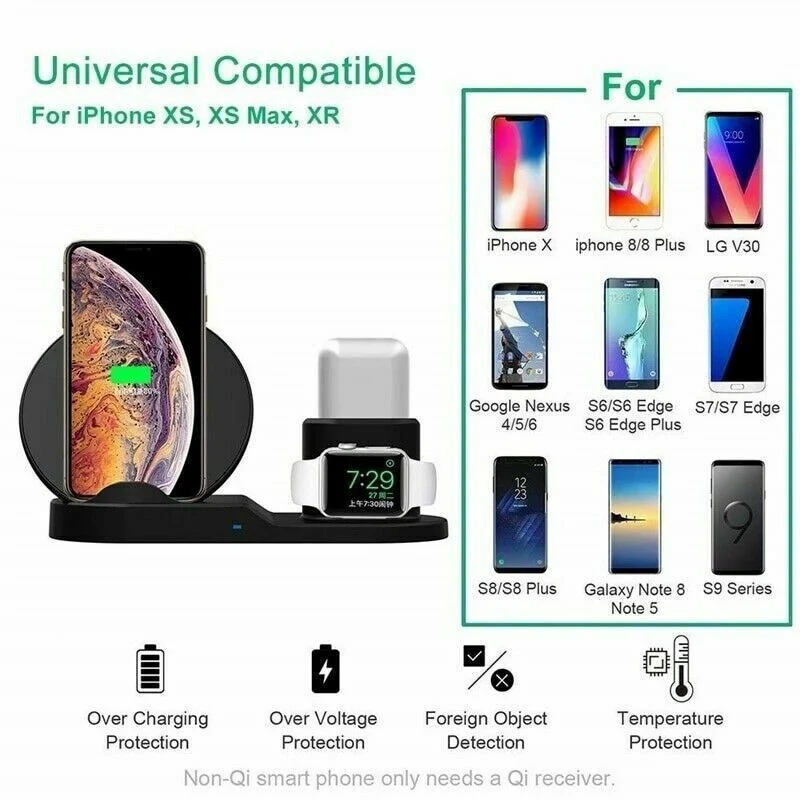 3 in 1 Wireless Fast Charger Stand Dock