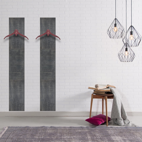 Decorative panels with wooden coat rack, ready-to-market