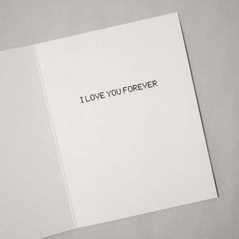 I Love You Forever BASICally Awesome Computer Programming Card