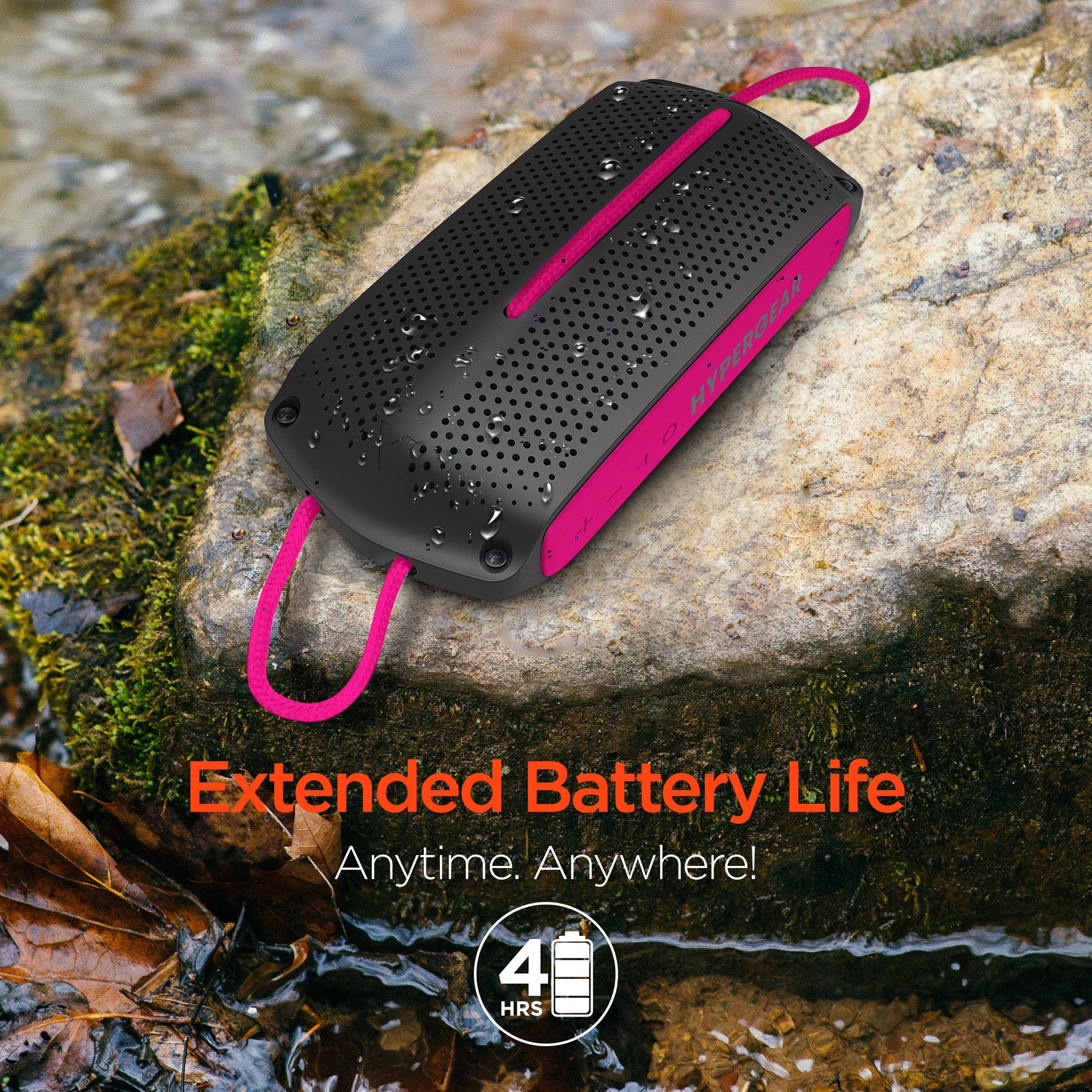 HyperGear Wave Water Resistant Wireless Speaker with Extended Battery