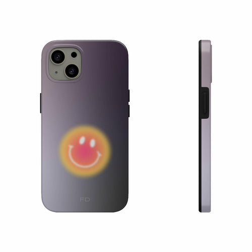 Smiley Face Tough Case for iPhone with Wireless Charging