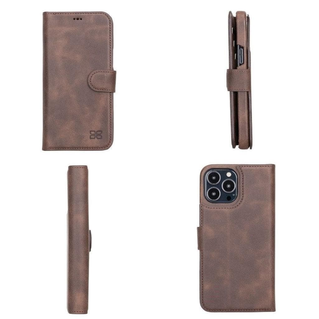 Full Leather Coating Detachable Wallet Case for Apple iPhone 13 Series