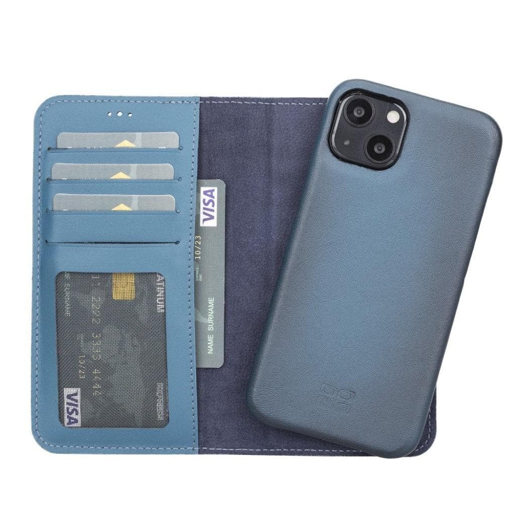 Full Leather Coating Detachable Wallet Case for Apple iPhone 13 Series