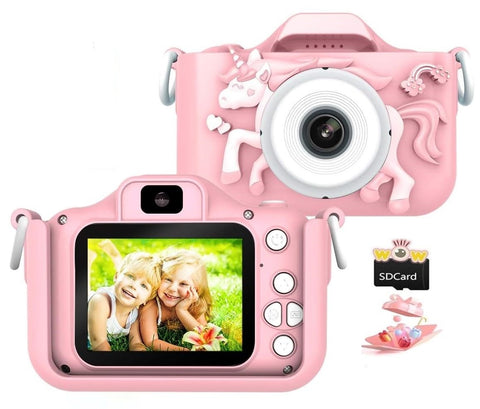 Unicorn Kids Camera with Camera Case for Kids Aged 4-12 Yrs