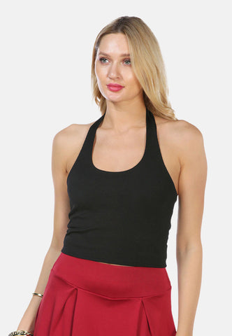 Halter Neck Knitted Top