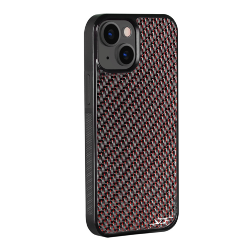 iPhone | Red Laced Real Carbon Fiber Phone Case | CLASSIC Series