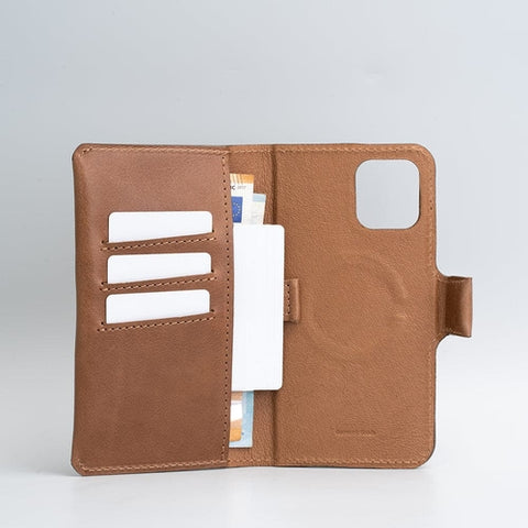 Leather iPhone folio wallet with Magsafe - The Minimalist 2.0