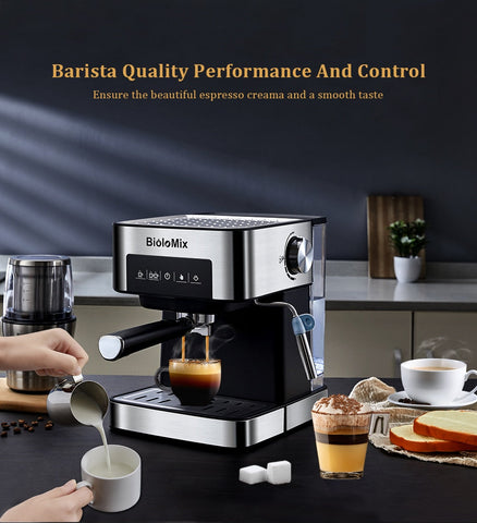 20 Bar Italian Type Espresso Coffee Maker Machine with Milk Frother